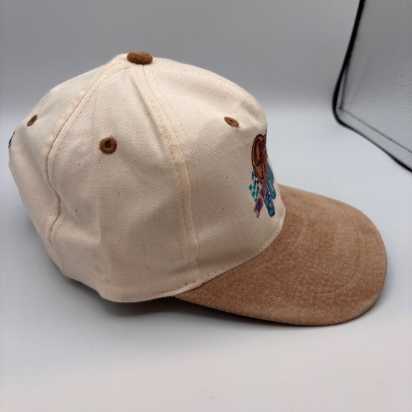 Vintage 90s Cracker Barrel 500 NASCAR Beige/Tan Collectible Racing Hat - Picture 4 of 13